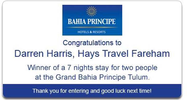 Bahia Principe Competition Winner