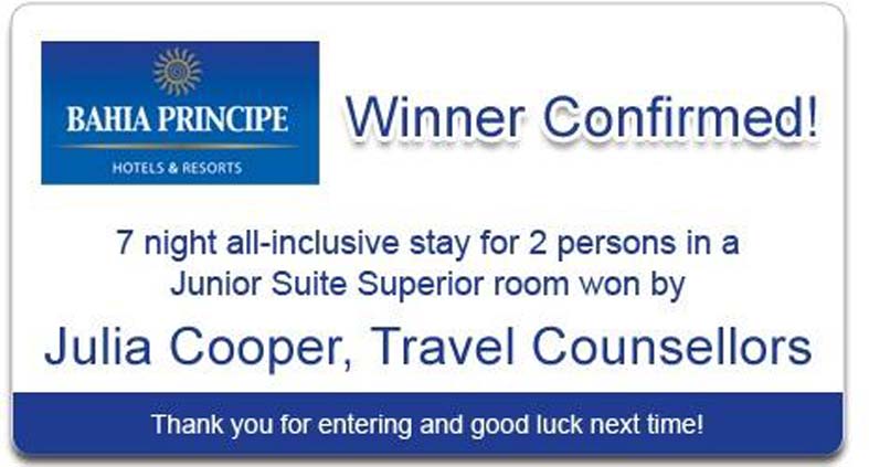 Bahia Principe Competition Winner