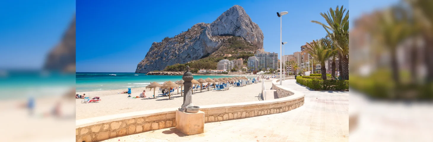 The beach in Calpe, Spain.